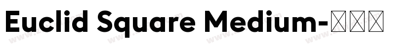 Euclid Square Medium字体转换